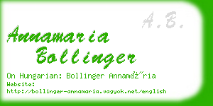 annamaria bollinger business card